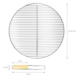 thumbnail of ECD Germany Grillrost Edelstahl Ø 54,5 cm – Runder Grillrost mit Griff, rostfrei, für Kugelgrill, Grillkamin, Gasgrill & Feuerschalen, robustes
