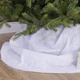 thumbnail of Weihnachtsbaumdecke 100cm mit silbernen Sternen runde Unterlage für Weihnachtsbaum Abdeckung Weihnachtsbaumständer Weihnachtsbaumkragen Weiß Silber
