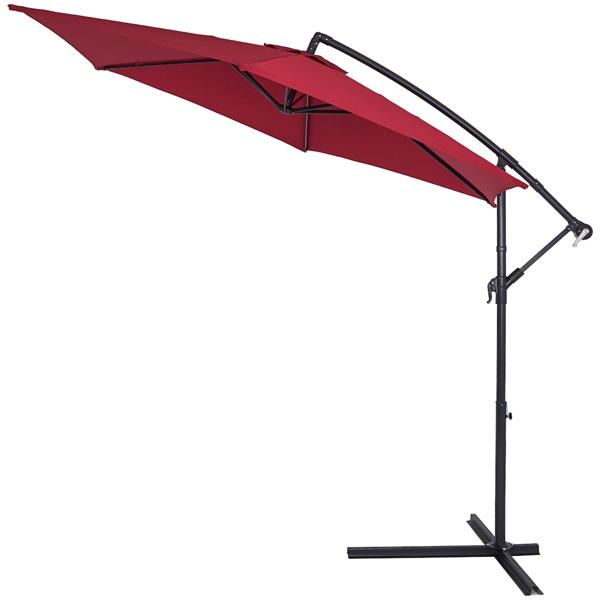 Kingsleeve Ampelschirm Ø 300cm rot mit UV-Schutz 50+ wasserabweisend Sonnenschirm