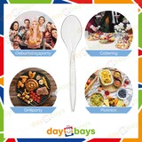 thumbnail of DayBays 20000 Stk. Plastiklöffel Mehrweg 18 cm Plastik Transparent Spülmaschinenbeständig