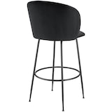 thumbnail of tectake Cadeira de bar Luana, com encosto, aparência de veludo - Conjunto de 2 preto/preto