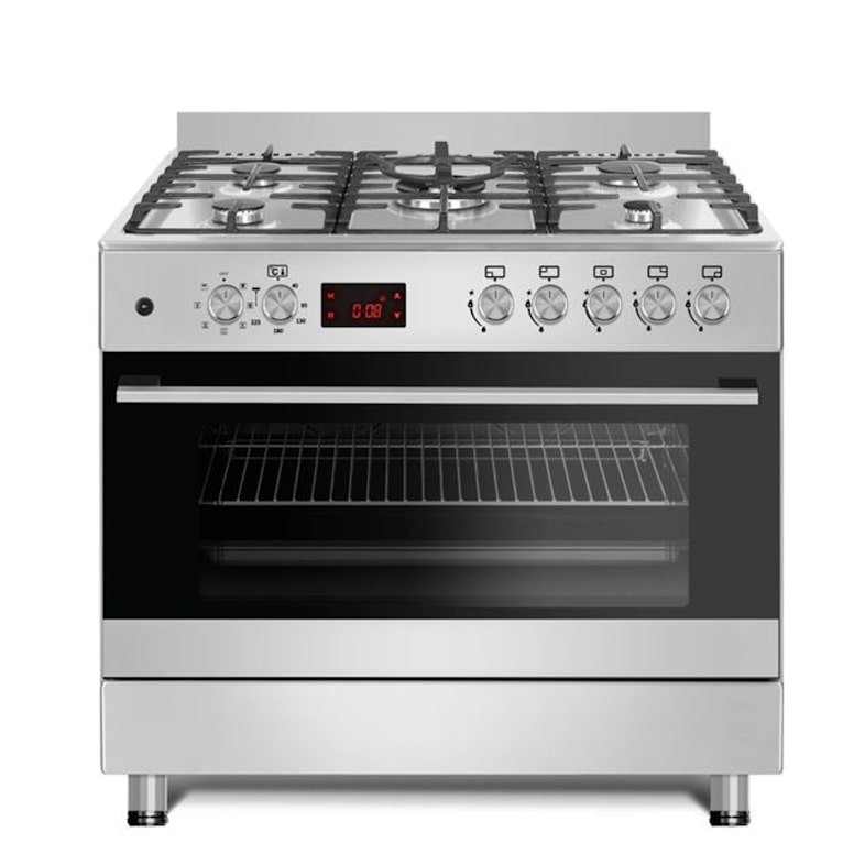 Gasline Gourmet GAG90GOXEL – 90cm Gasstandherd mit 5 Hochleistungsbrennern, Elektro-Backofen Erdgas 20mBar LPG 50mBar