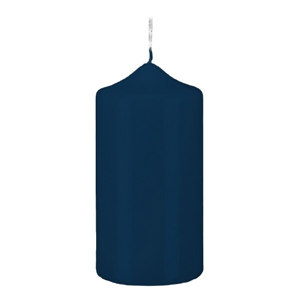 Spitzkopf Stumpen Kerzen Blue Petrol 25 x Ø 9 cm, 6 Stück