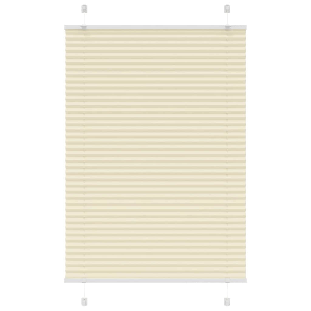 vidaXL Plissee Creme 90x100 cm Stoffbreite 89,4 cm Polyester