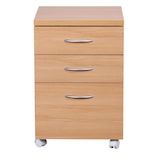 thumbnail of Rollcontainer Rollwagen Rollschrank Büro Container Schubladen Schrank Buche