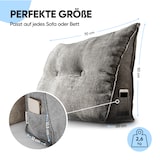 thumbnail of Björn&Schiller Rückenkissen grau 70 cm - Lesekissen für Bett und Sofa Rückenpolster für die Wand groß mit waschbarem Bezug