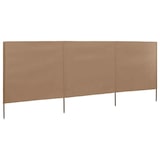 thumbnail of Paravent 3 panneaux Tissu 400 x 120 cm Taupe Modèle Patio Nu Prime