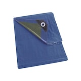 thumbnail of Abdeckplane, 20 Ösen, verstärkte Ecken, rechteckig, Blau/Grün, 70 g/m², 2 x 8 m