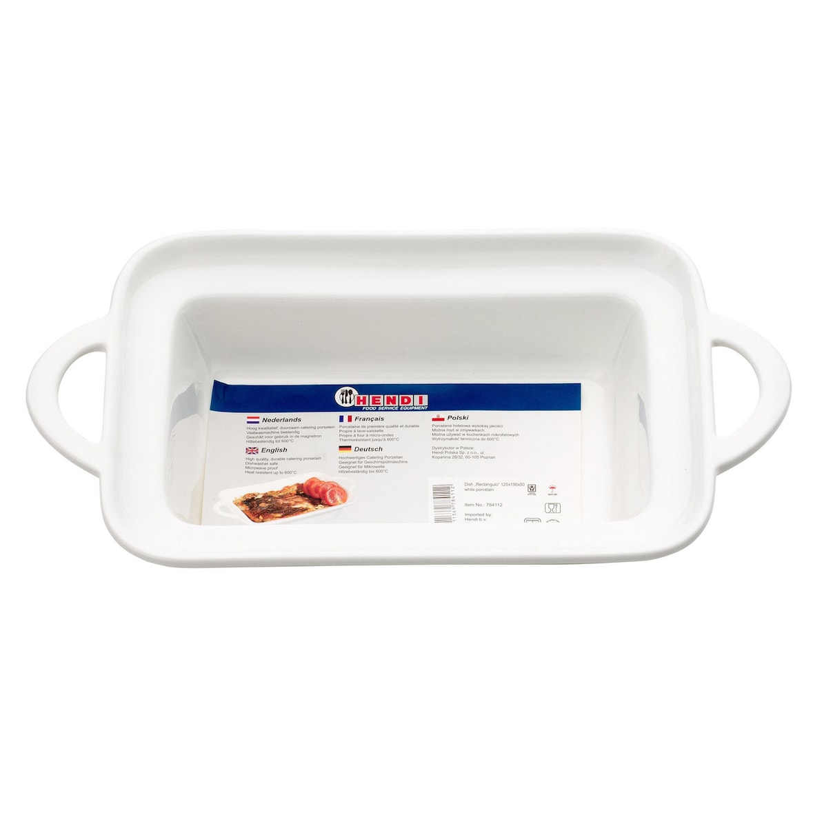 Rechthoekige tapasschaal, HENDI, 0,25L, 236x126x(H)48mm