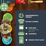 thumbnail of Babygläser 6er-Set bunte Deckel luftdichter Verschluss geschmacksecht Klarglas