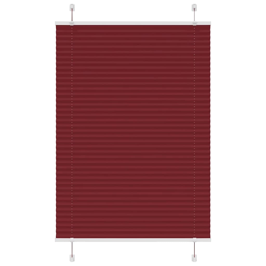 vidaXL Plissee Bordeauxrot 90x100 cm Stoffbreite 89,4 cm Polyester