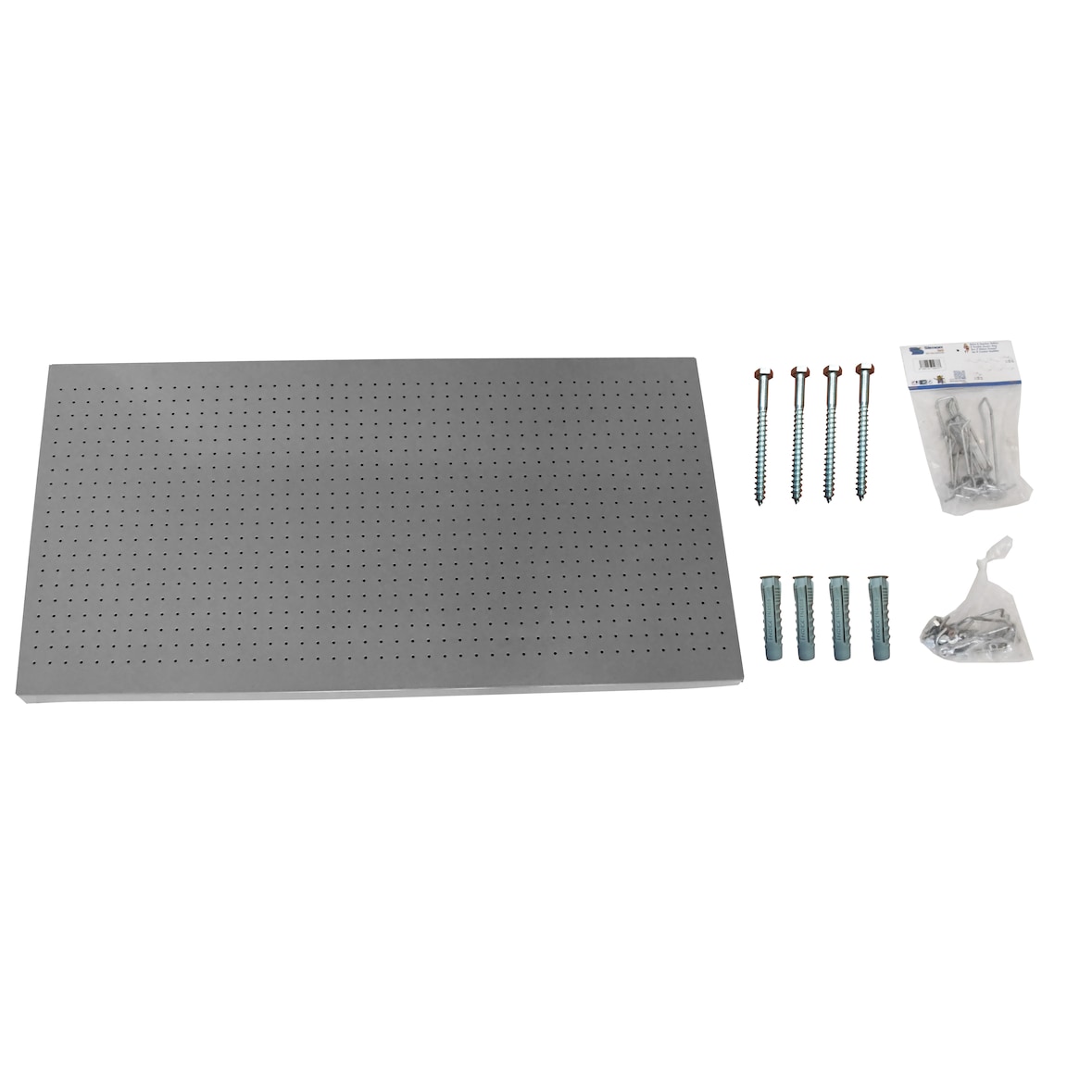 Painel de ferramentas de metal Panelclick 900x400 cinza + 14 ganchos + 3 acessórios