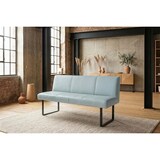 thumbnail of KAWOLA Esszimmerbank ELEEN Leder hellblau 123cm