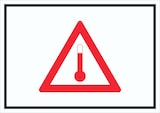 thumbnail of Schild Gefahrgutklasse Hot Symbol Heiß A4 (210x297mm)