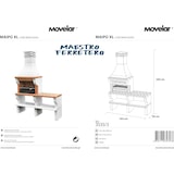 thumbnail of MF - Grillkamin Modell Maipu XL mit Seitenablage (Grau, Orange - 165 x 58 x 245 cm) REF: 3535/3 - Für Außenbereich