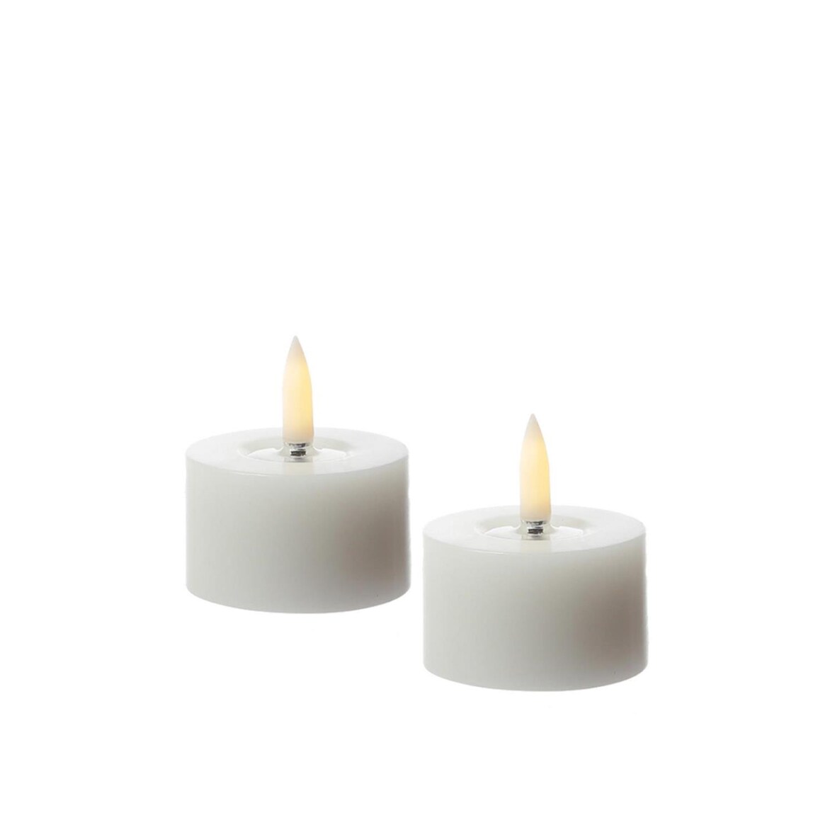 LED Mini Kerzen/Teelichter Thea Uyuni bis 400 Std. H: 2,8cm weiß 2St.