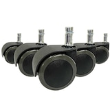 thumbnail of 5x Hartbodenrollen ROLO EASY 10mm / 50mm Büro-Stuhl-Rollen (5er Pack) hjh OFFICE