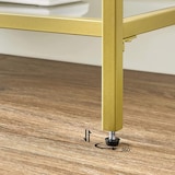 thumbnail of Helloshop26 - Mesa de console móvel para hall de entrada prateleira de 3 níveis em vidro temperado 130 x 30 x 73 cm estrutura 12_0007507