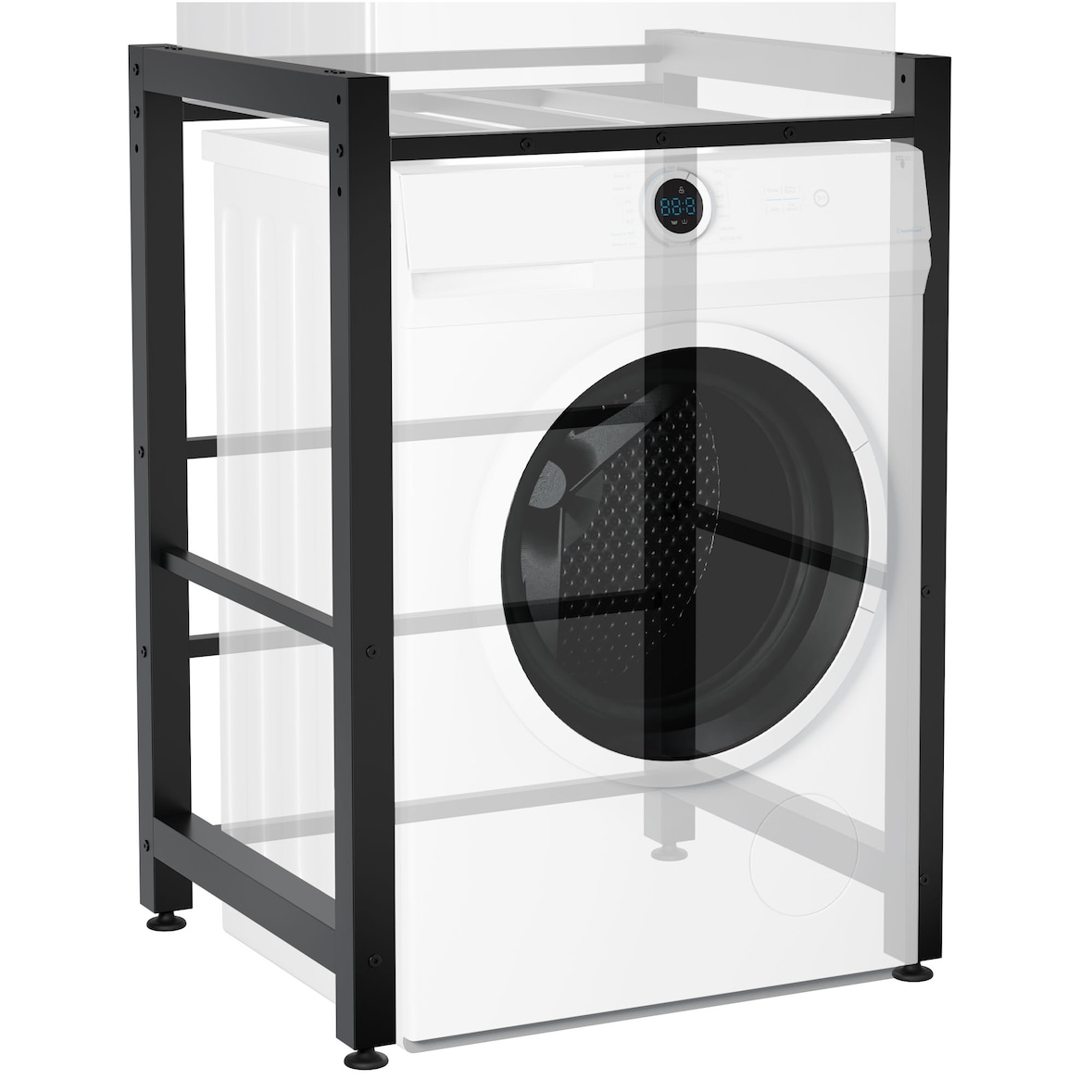 Waschmaschinenregal Medina schwarz
