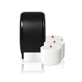 thumbnail of SET: 1x Toilettenpapierspender Doppelrollen Blanc Cosmos + 32 Toilettenpapierrollen Long Life 3L - PRODUKTSET