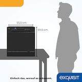 thumbnail of Exquisit Geschirrspüler GSP508-030D schwarz | Spülmaschine 55 cm | Power+ | ECO Modus | Standgerät