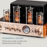 thumbnail of Amp VT Röhrenverstärker HiFi-Verstärker 2x35W RMS BT Opt./Koax./AUX-In Roségold-Metallic