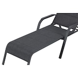 thumbnail of Tarrington House Espreguiçadeira Antwerp regulável em altura com braços, alumínio/aço/encosto têxtil, preto