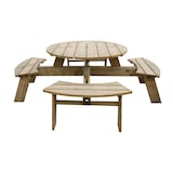 thumbnail of Rowlinson ronde houten picknicktafel