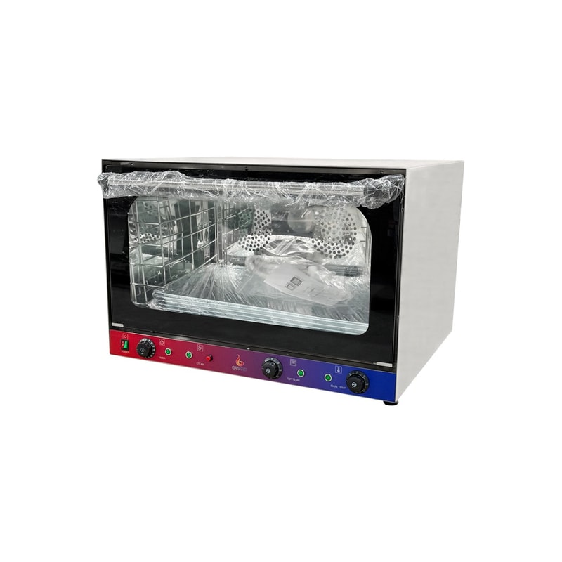 Industriële elektrische convectieoven met 2 ventilatoren en 4 roestvrijstalen platen 575 x 835 x 770 mm | Gasfrit