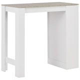 thumbnail of Helloshop26 - Table haute mange debout bar bistrot avec étagère blanc 110 cm 0902051