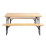 thumbnail of 10 Tables de brasserie pliantes 180x80x76cm + 20 bancs bois - Oviala
