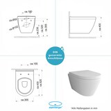 thumbnail of Alpenberger Wand WC mit Bidet Funktion Spülrandlos | WC Komplettset mit Geberit Spülkasten, Betätigungsplatte und Bausatz | Vorwandelement WC Set Bad