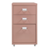 thumbnail of Helloshop26 - Caisson de bureau armoire meuble de rangement à roulettes acier 48 x 28 x 41 cm marron clair 03_0009120