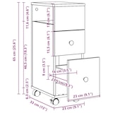 thumbnail of vidaXL Badschrank Schmal mit Rollen Altholz-Optik Holzwerkstoff