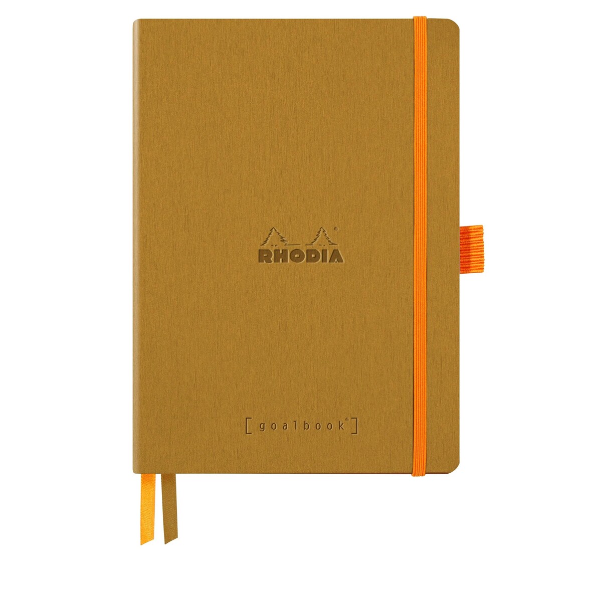 Rhodiarama Goalbook A5 mit flexiblem Einband, 120 Blatt elfenbein 90g, Dot/punktkariert - Gold 117811C