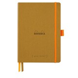 thumbnail of Rhodiarama Goalbook A5 mit flexiblem Einband, 120 Blatt elfenbein 90g, Dot/punktkariert - Gold 117811C
