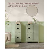 thumbnail of Helloshop26 - Mobiletto da bagno indipendente mobile contenitore con 4 cassetti 30 x 55 x 82 cm anta singola ripiano regolabile per 12_0006501