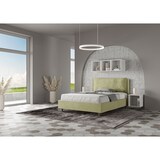 thumbnail of Cama sin somier acolchada 140x200 microfibra verde Antea