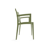 thumbnail of METRO PROFESSIONAL Cadeira de exterior empilhável Iluna, com braços, plástico, verde azeitona