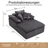 thumbnail of Sessel 177x122x92 Cordstoff ergonomisch modern Wohnzimmer Relaxsessel bequem langlebig mit breiten Armlehnen Grau