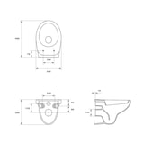 thumbnail of Wand-Tiefspül-WC mit WC-Sitz Komplettset – mit passendem Geberit UP320 Vorwandelement