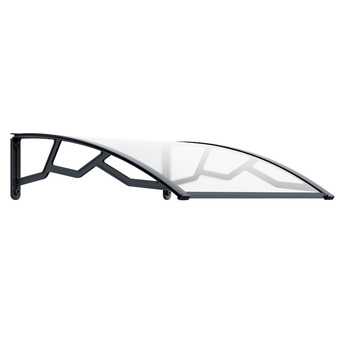 Auvent de Porte d'Entrée et fenêtre 100 x 100 cm - Polycarbonate Anti UV Marquise Extérieure Bras Polypropylène Art Plast