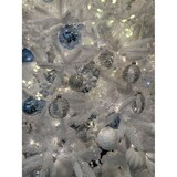 thumbnail of 12 Weihnachtskugeln 8cm Kunststoff Glitzer geriffelt Styropor Christbaumkugeln
