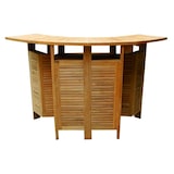 thumbnail of Premium Bartresen Theke aus Teakholz Bartisch Tresen ausklappbar Hausbar massiv