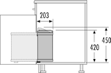 thumbnail of Hailo Abfallsammler 3418101 MF Swing bs Uno 18 Liter Edelstahl schwarz