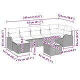 thumbnail of vidaXL Garten-Sofa-Set mit Kissen 8 pcs Beige Poly Rattan