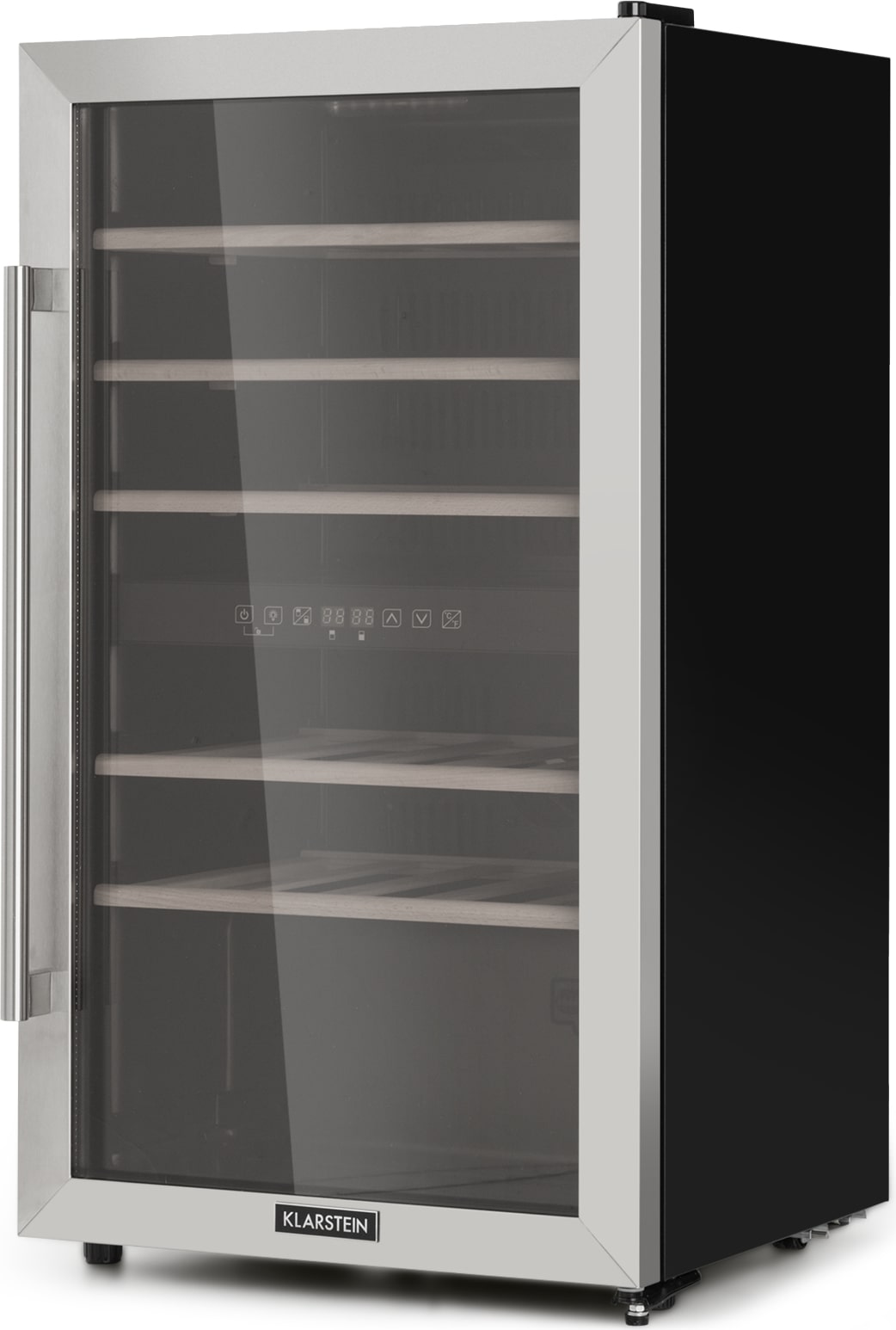 Klarstein Vinamour 29 Duo Weinkühlschrank 2 Zonen 80L/29 Flaschen 5-22°C  Touch Edelstahl