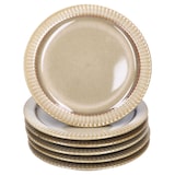 thumbnail of 6er Set Kuchenteller Bistro Ø 22 cm Steingut braun Retro