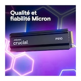 thumbnail of Crucial - P510 - Ssd Interne - 1 To - Pcie Gen4 Nvme M.2 - Avec Dissipateur - Vitesse Lecture Jusqu'a 1100 Mo/s - Ct1000p51