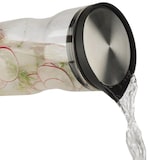 thumbnail of Glaskaraffe mit Edelstahldeckel und Ausgusslippe Kapazität: 1,2 Liter